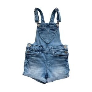 H&M Heart Pocket Short Overalls Size 4-5y